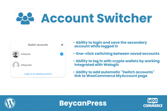 account switcher for wordpress multiple accounts