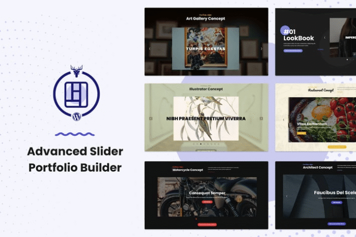 advanced slider portfolio builder