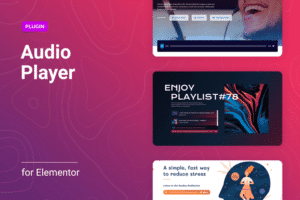 audio player with controls builder for elementor