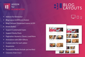 blog layouts for elementor wordpress plugin