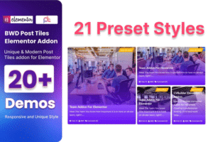 blog post tiles addon for elementor