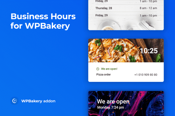 business hours for wpbakery