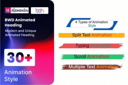 bwd animated heading addon for elementor