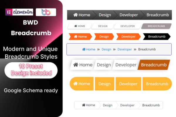 bwd breadcrumb addon for elementor