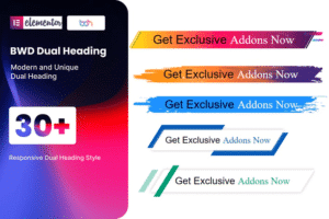 bwd dual heading addon for elementor