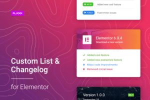 changelog custom list for elementor