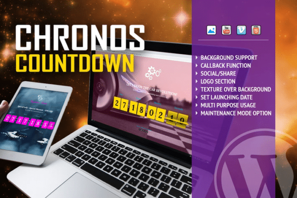 chronos countdown flip timer with background