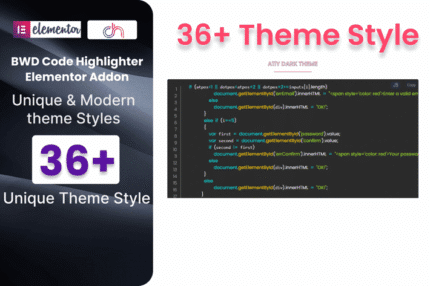 code highlighter addon for elementor