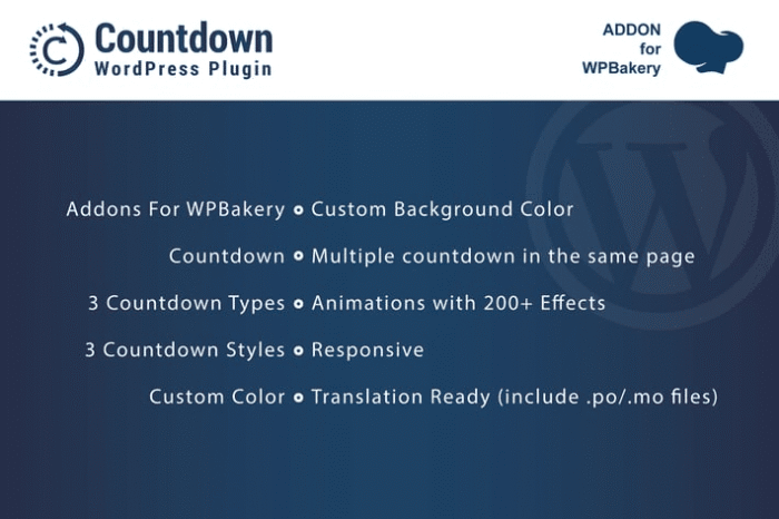 countdown addons for wpbakery page builder