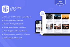 creative blog designer bundle for wordpress