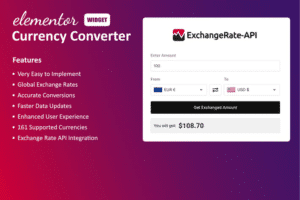 currency converter widget for elementor