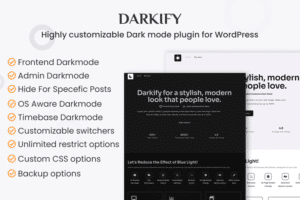 darkify wordpress dark mode plugin