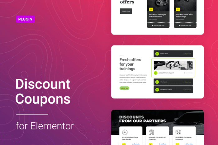 discount coupons for elementor