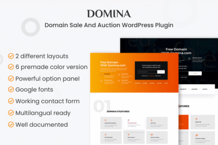 domina domain for sale auction plugin