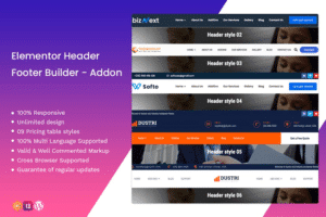 elementor header footer builder addon