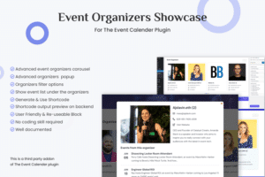 event organizers showcase for the event calendar