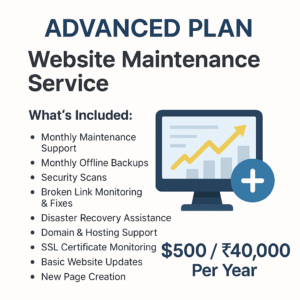 Advanced Plan Website Maintenance Service
