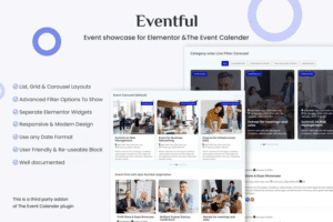 events showcase for elementor and the events calen