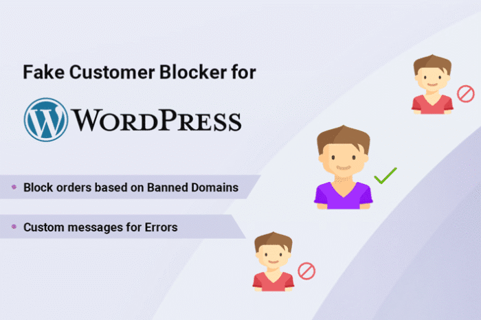 fake customer blocker for wordpress