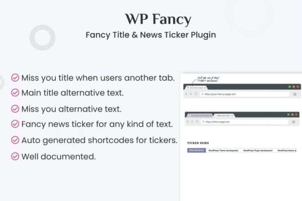 fancy title and news ticker wordpress plugin