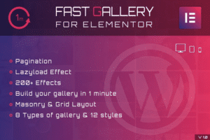 fast gallery for elementor wordpress plugin