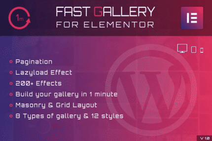 fast gallery for elementor wordpress plugin