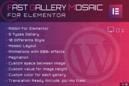 fast gallery mosaic for elementor wordpress plugin