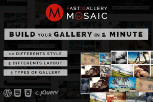 fast gallery mosaic wordpress