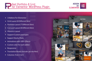 fast portfolio grid elementor wordpress plugin