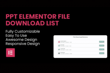 file download list elementor widget