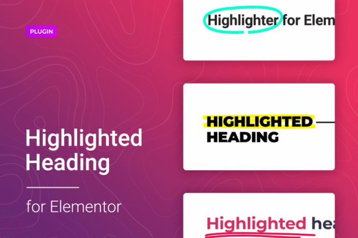 highlighted headings for elementor