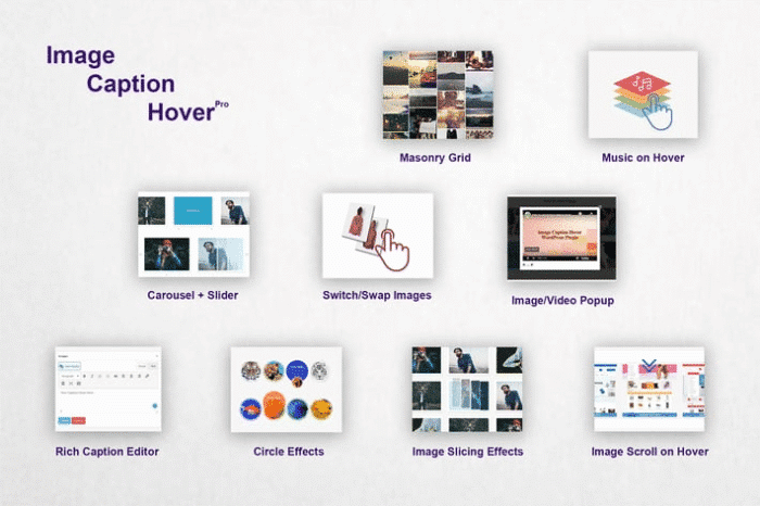 image caption hover pro
