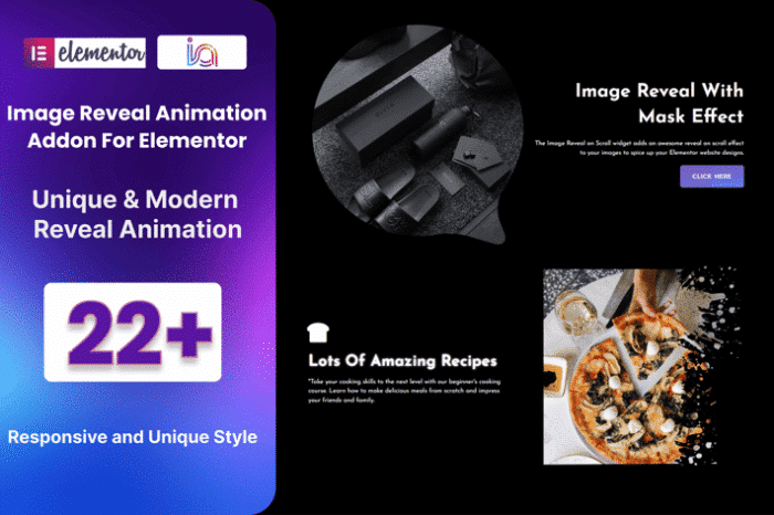 image reveal animation addon for elementor