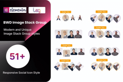 image stack group addon for elementor