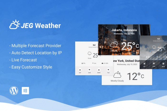 jeg weather forecast addon wordpress plugin