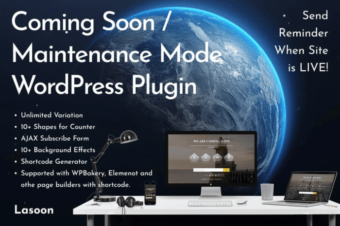 lasoon coming soon wordpress plugin
