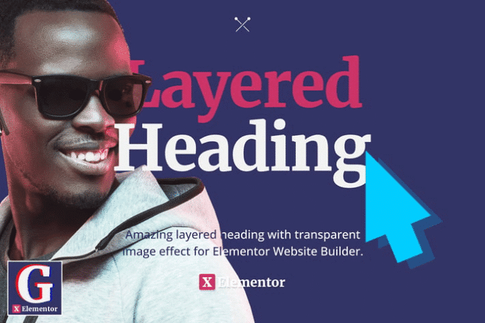 layered heading for elementor