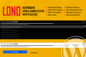 lono responsive html5 audio player with playlist