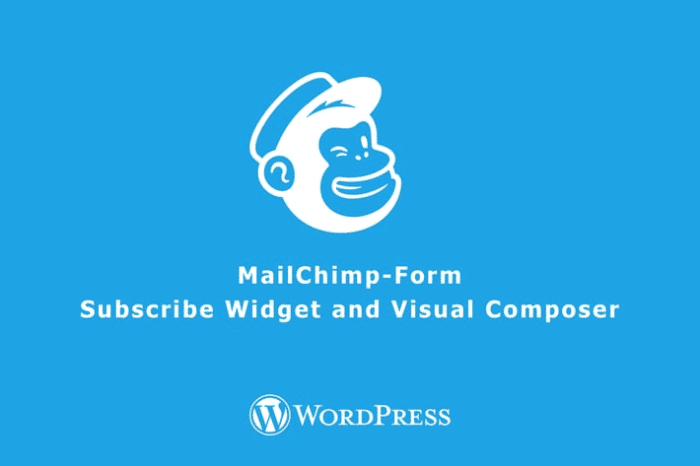 mailchimp subscribe widget and visual composer