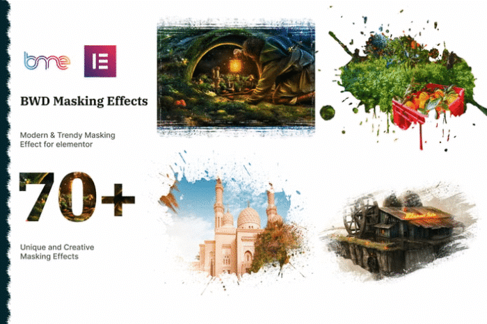 masking effects addon for elementor