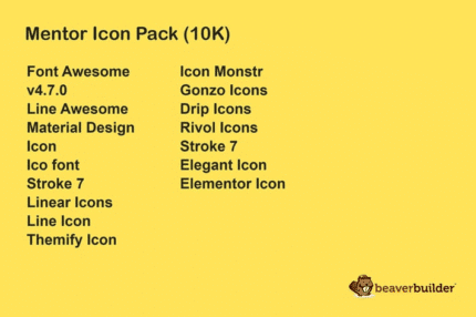 mentor icon pack for beaver page builder