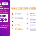 modern feature list addon for elementor