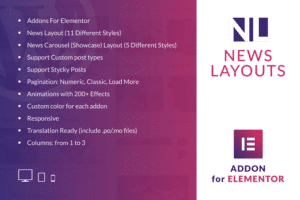 news layouts for elementor wordpress plugin