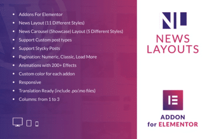 news layouts for elementor wordpress plugin