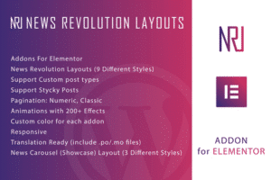 news revolution layouts for elementor plugin