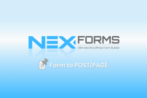 nex forms form to post page add on