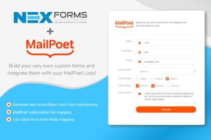 nex forms mailpoet add on