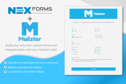 nex forms mailster add on