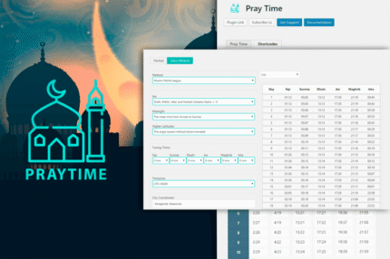 praytimes islamic prayer time wordpress plugin