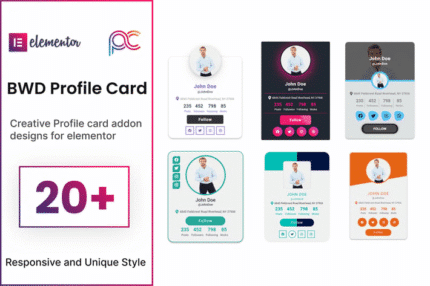 profile card addon for elementor